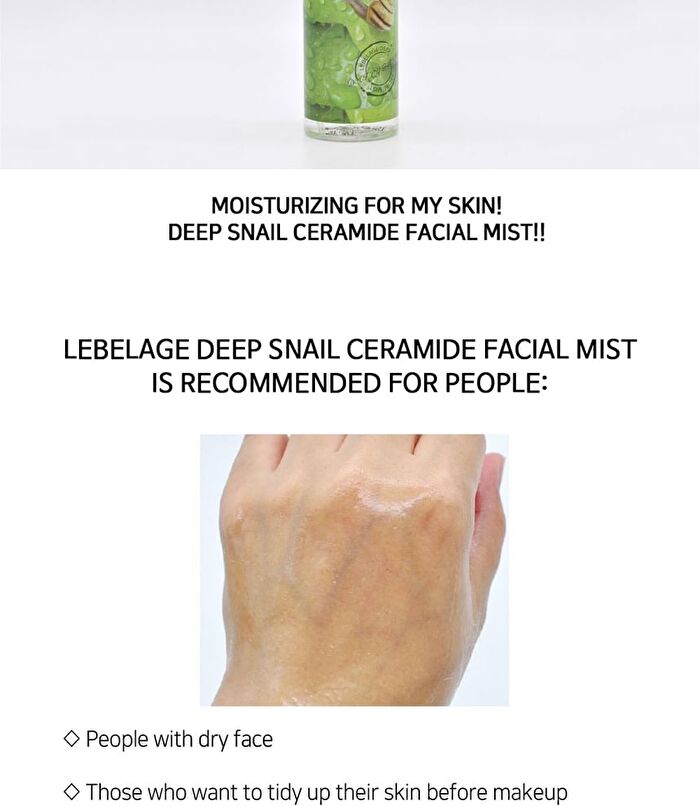 Facial Mist - 3 Types - Deep Snail Ceramide
