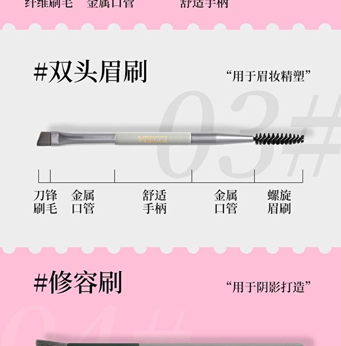 Veecci Soft Makeup Brush - 5 Types - 02# Eyeshadow Brush - 1pc