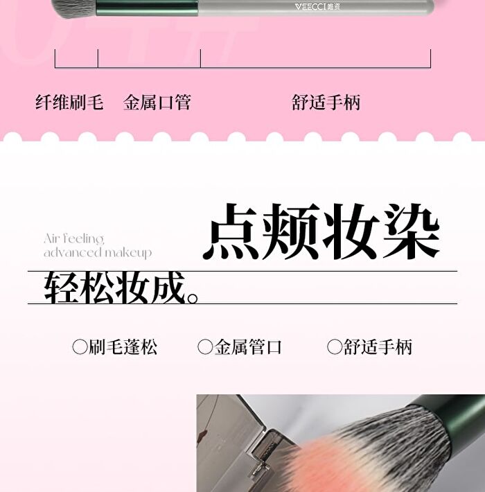 Veecci Soft Makeup Brush - 5 Types - 02# Eyeshadow Brush - 1pc