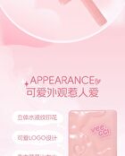 Portable Hand Mirror - Pink - 1pc