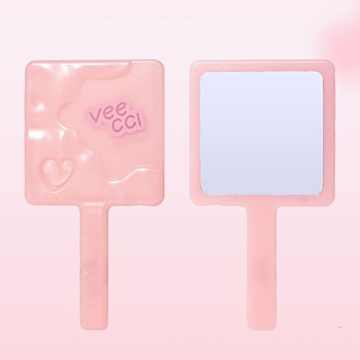 Portable Hand Mirror - Pink - 1pc