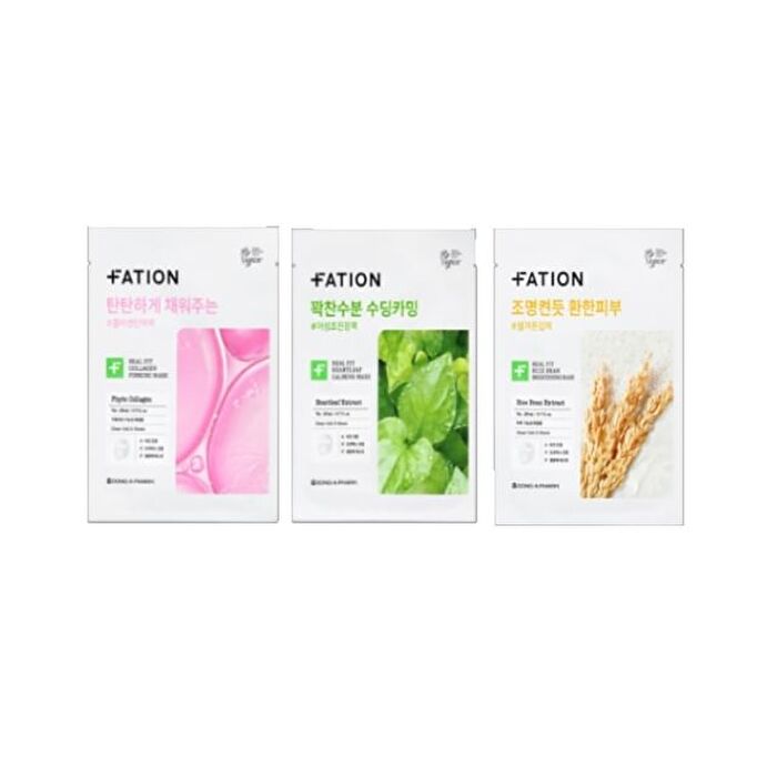 Fation Real Fit Mask Set - 3 Types - Collagen Firming