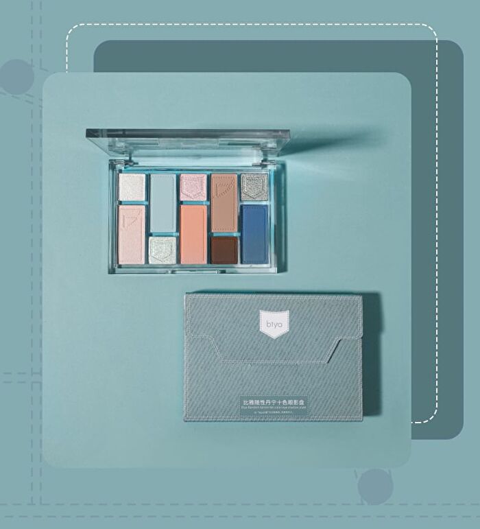 Casual Denim 10-Color Eyeshadow Palette - 3 Types - 102# Fog Blue - 16g