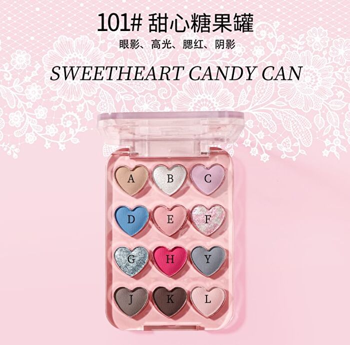 Dream Ballet 12-color Eyeshadow Palette - 3 Types - 101# Sweetheart Candy Jar - 6.6g