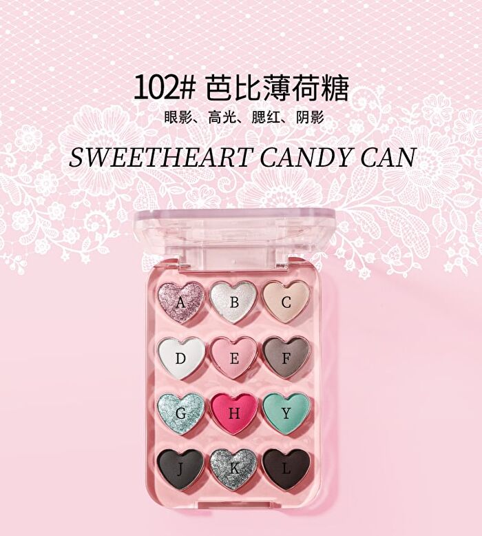 Dream Ballet 12-color Eyeshadow Palette - 3 Types - 101# Sweetheart Candy Jar - 6.6g