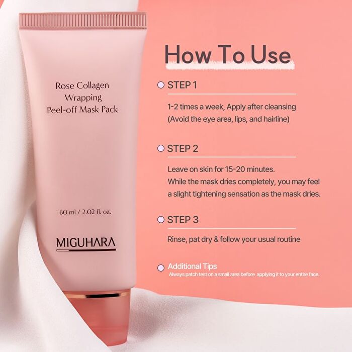 Miguhara Rose Collagen Wrapping Peel-off Mask Pack - 60ml