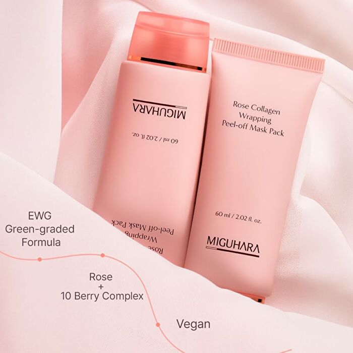 Miguhara Rose Collagen Wrapping Peel-off Mask Pack - 60ml