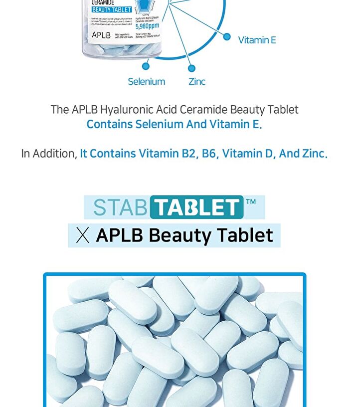 Aplb Hyaluronic Acid Ceramide Beauty Tablet - 500mg x 30 tablets