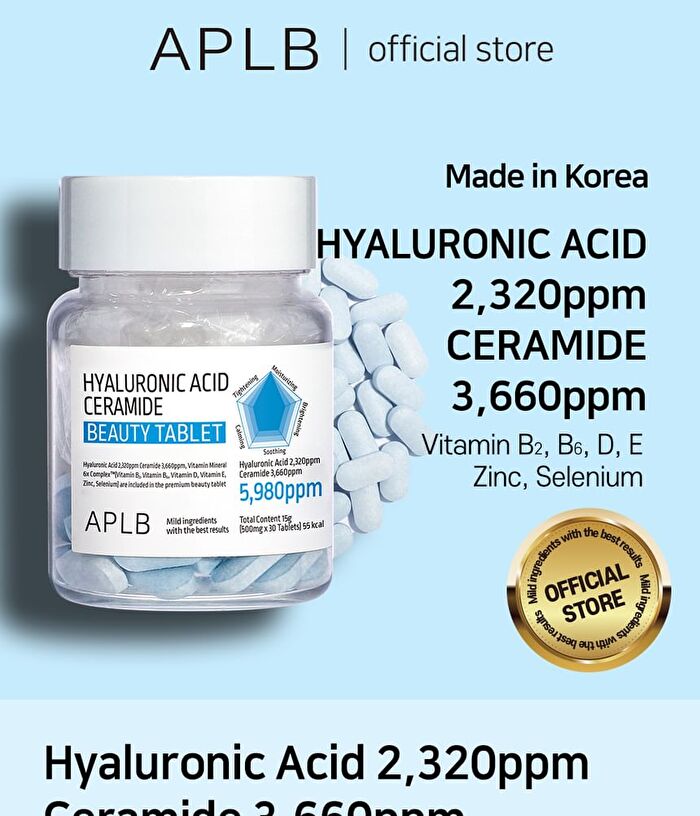 Aplb Hyaluronic Acid Ceramide Beauty Tablet - 500mg x 30 tablets