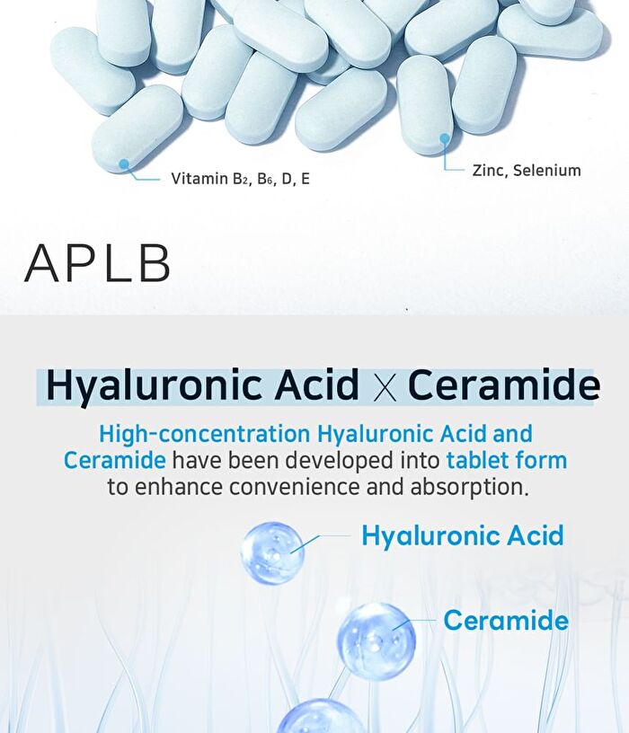 Aplb Hyaluronic Acid Ceramide Beauty Tablet - 500mg x 30 tablets