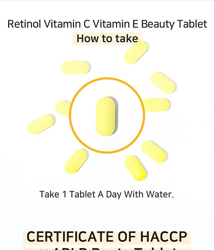 Aplb Retinol Vitamin C Vitamin E Beauty Tablet - 500mg x 30 tablets