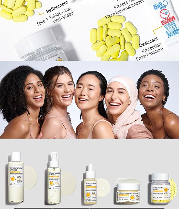Aplb Retinol Vitamin C Vitamin E Beauty Tablet - 500mg x 30 tablets