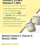 Aplb Retinol Vitamin C Vitamin E Beauty Tablet - 500mg x 30 tablets