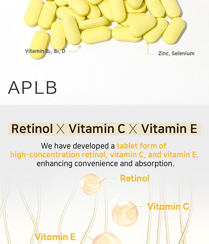 Aplb Retinol Vitamin C Vitamin E Beauty Tablet - 500mg x 30 tablets