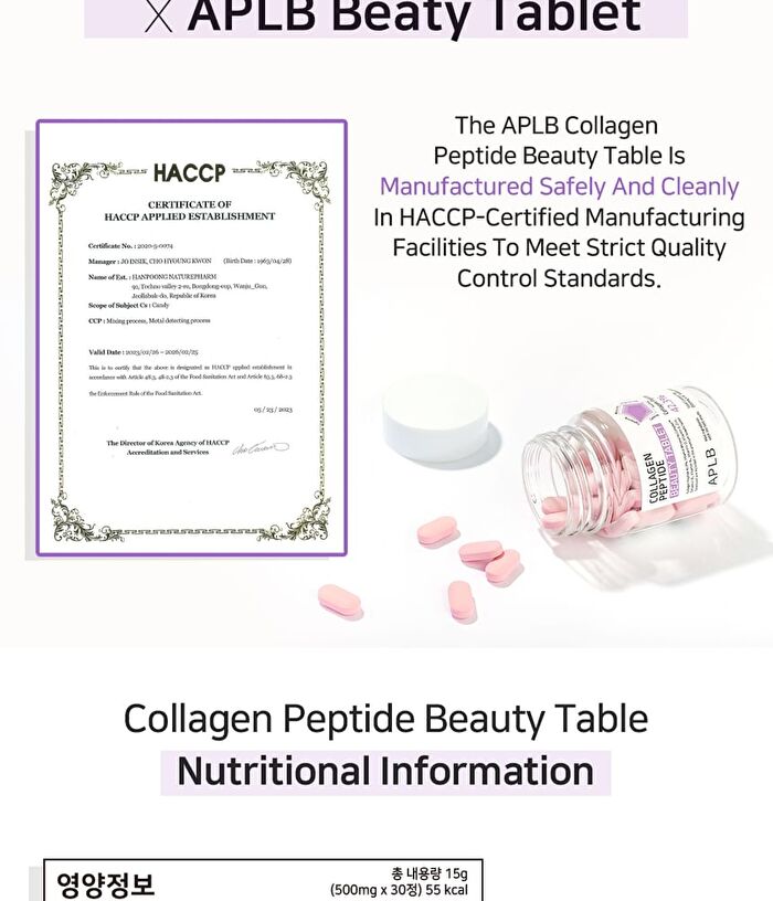 Aplb Collagen Peptide Beauty Tablet - 500mg x 30 tablets
