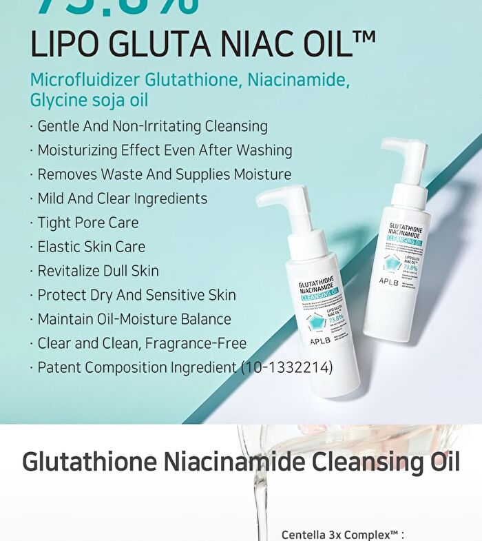 Aplb Glutathione Niacinamide Cleansing Oil - 105ml