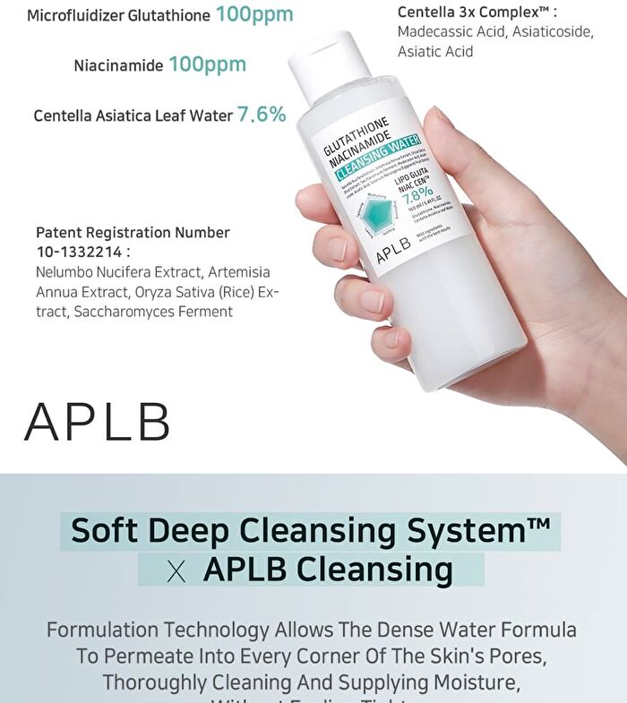 Aplb Glutathione Niacinamide Cleansing Water - 160ml