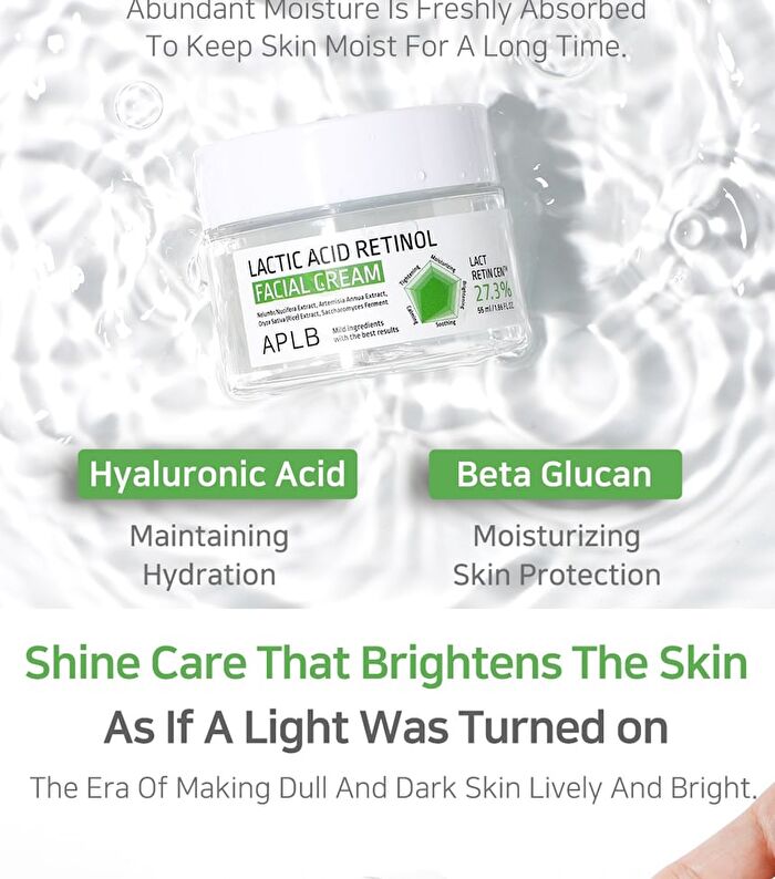 Aplb Lactic Acid Retinol Facial Cream - 55ml
