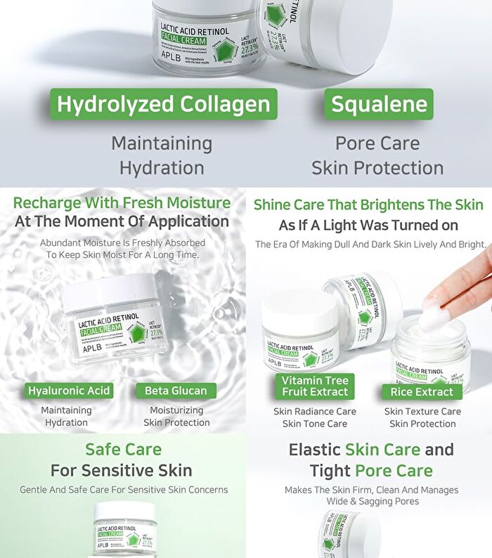 Aplb Lactic Acid Retinol Facial Cream - 55ml