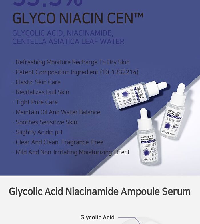 Aplb Glycolic Acid Niacinamide Ampoule Serum - 40ml