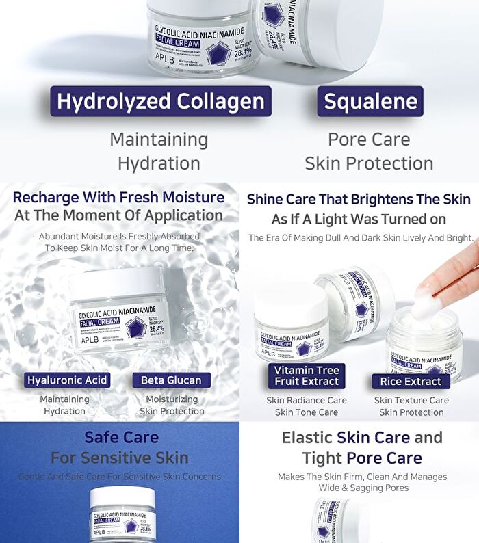 Aplb Glycolic Acid Niacinamide Facial Cream - 55ml