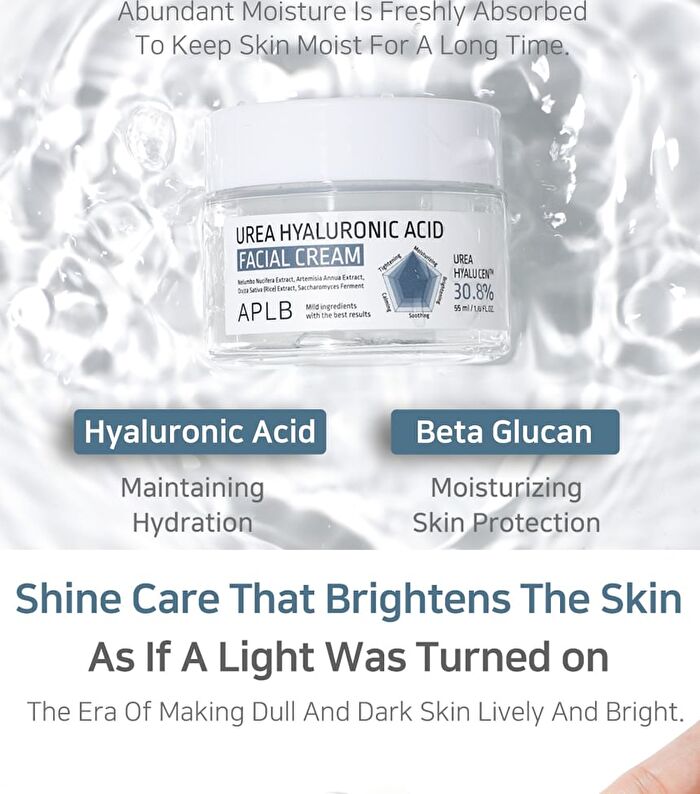 Aplb Urea Hyaluronic Acid Facial Cream - 55ml