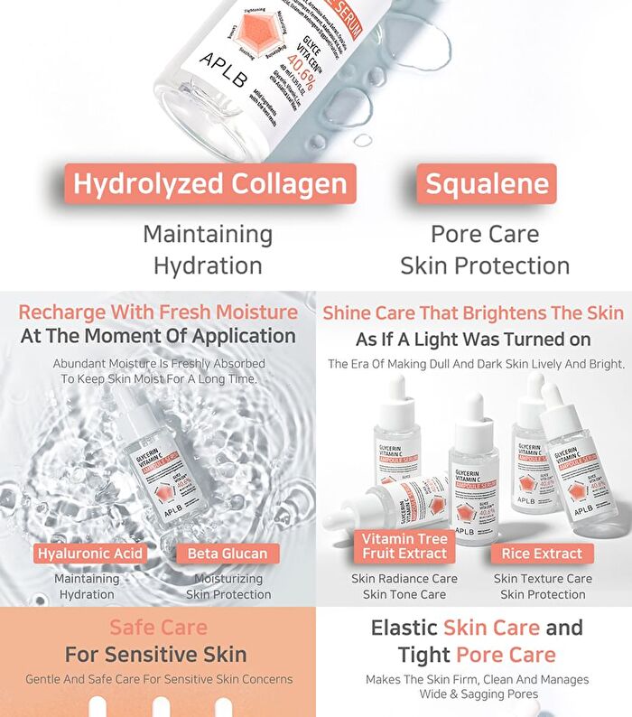 Aplb Glycerin Vitamin C Ampoule Serum - 40ml