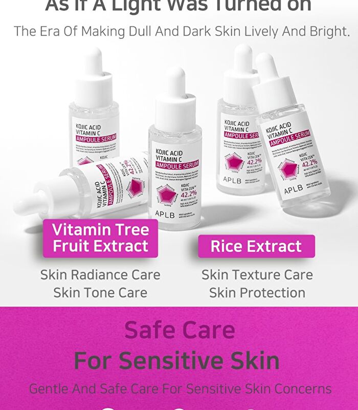 Aplb Kojic Acid Vitamin C Ampoule Serum - 40ml