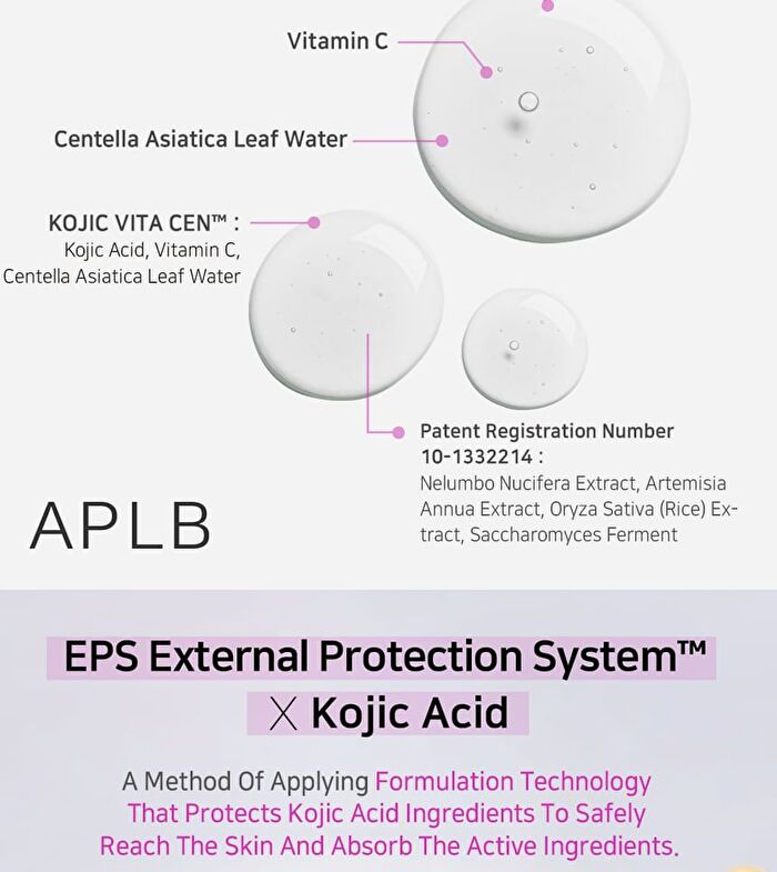 Aplb Kojic Acid Vitamin C Ampoule Serum - 40ml
