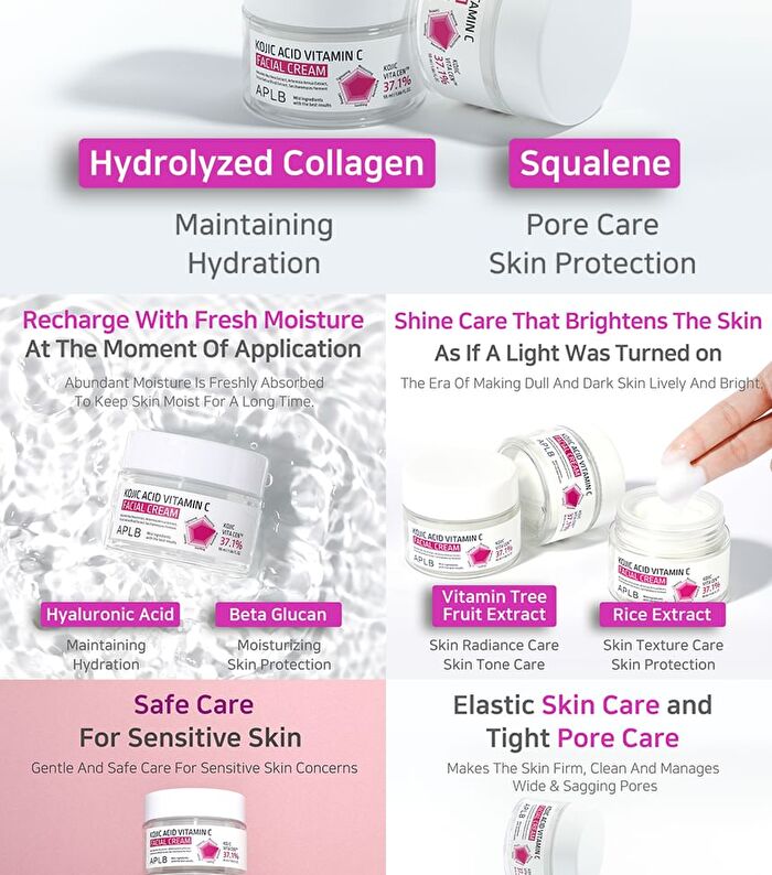 Aplb Kojic Acid Vitamin C Facial Cream - 55ml