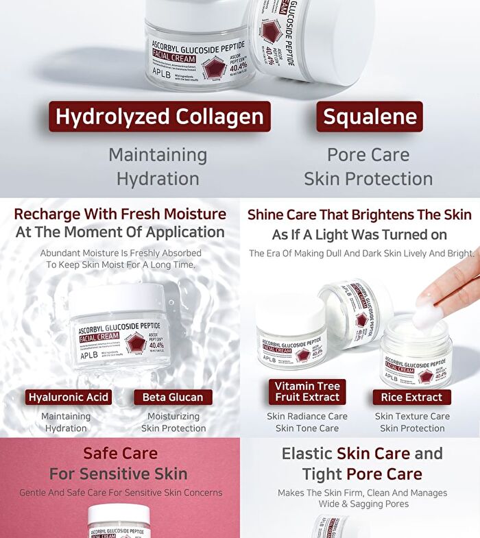 Aplb Ascorbyl Glucoside Peptide Facial Cream - 55ml