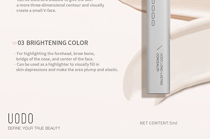 Uodo Long-Lasting Concealer - 3 Shades - 03 Brightening - 5ml
