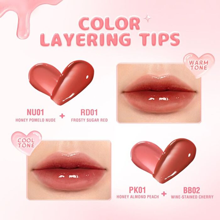 Pinkflash Hydrating Lip Gloss - 4 Colors - #BB02 Wine-Stained Cherry - 6g