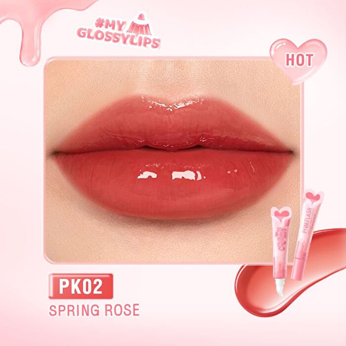 Pinkflash Hydrating Lip Gloss - 3 Colors - #PK02 Spring Rose - 6g