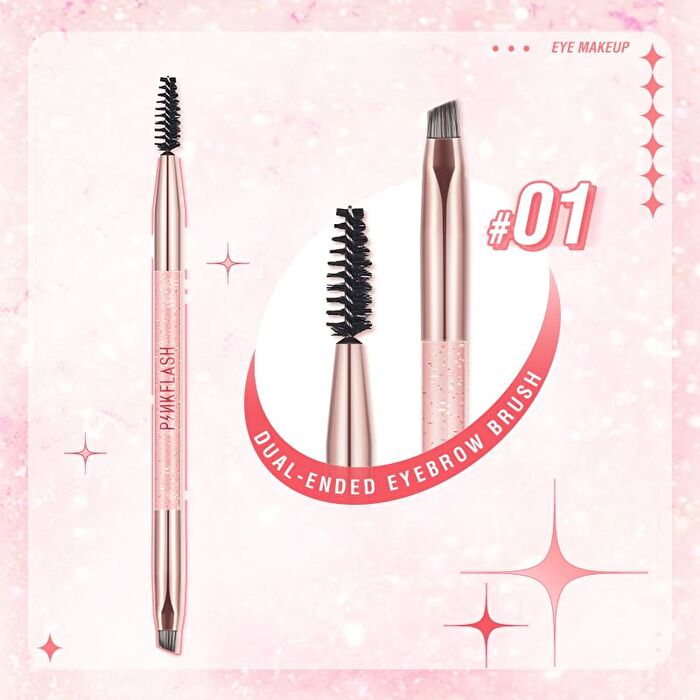 Pinkflash Dual-Ended Eyebrow Brush - #01 Eyebrow Brush - 1pc