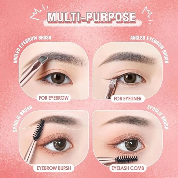 Pinkflash Dual-Ended Eyebrow Brush - #01 Eyebrow Brush - 1pc