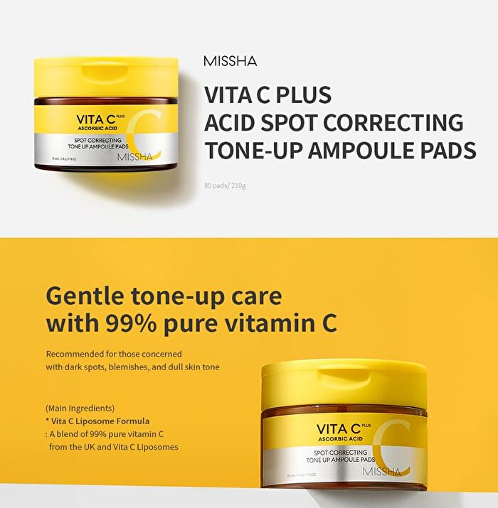 Vita C Plus Spot Correcting Tone Up Ampoule Pads - 80 pads