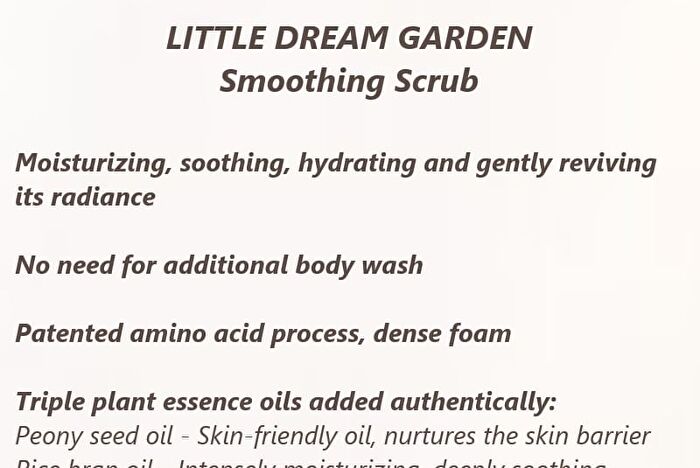 Little Dream Garden Smoothing Scrub -  2 Types - #Rose - 250g