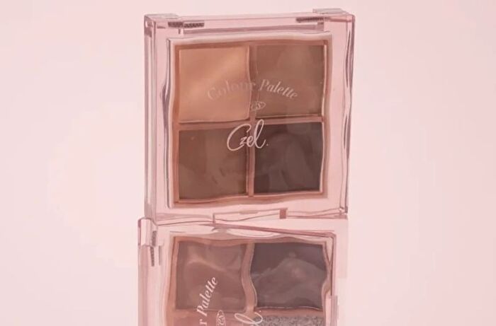 Czel Water Ripple Pink Mist Four-Color Eyeshadow Palette - 5 Types - 02# Gray Pink Taro - 2.5g