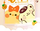 Finger Powder Puff Set Pompompurin Limited Edition - 2 Types - Custard (3pcs)