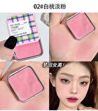 Checkered Little Iron Box Blush - 4 Colors - 2# Peach Light Pink - 4g