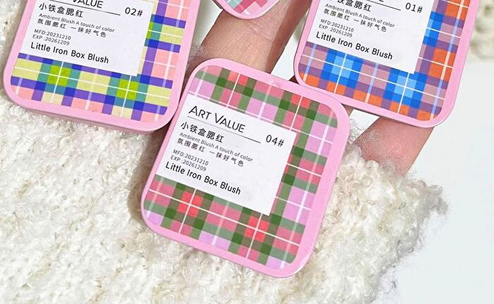 Checkered Little Iron Box Blush - 4 Colors - 2# Peach Light Pink - 4g