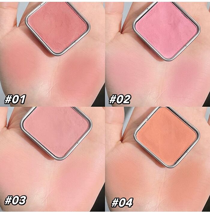 Checkered Little Iron Box Blush - 4 Colors - 2# Peach Light Pink - 4g