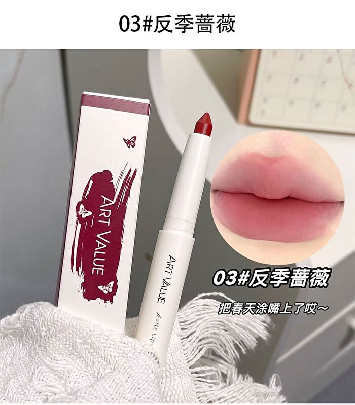 Soft Silky Matte Lipstick Pen - 6 Colors - 6# Sandhill Rose - 1.4g