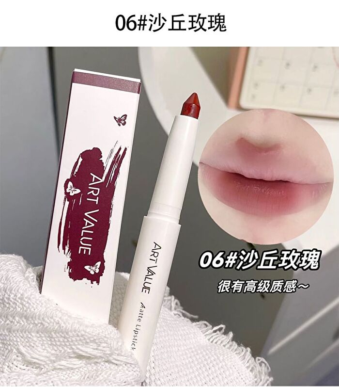 Soft Silky Matte Lipstick Pen - 6 Colors - 6# Sandhill Rose - 1.4g
