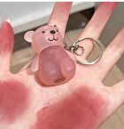Cute Bear Keychain Velvet Lip Mud - 6 Colors - 2# Almond Cheese - 1.7g
