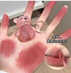 Cute Bear Keychain Velvet Lip Mud - 6 Colors - 2# Almond Cheese - 1.7g
