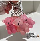 Cute Bear Keychain Velvet Lip Mud - 6 Colors - 2# Almond Cheese - 1.7g