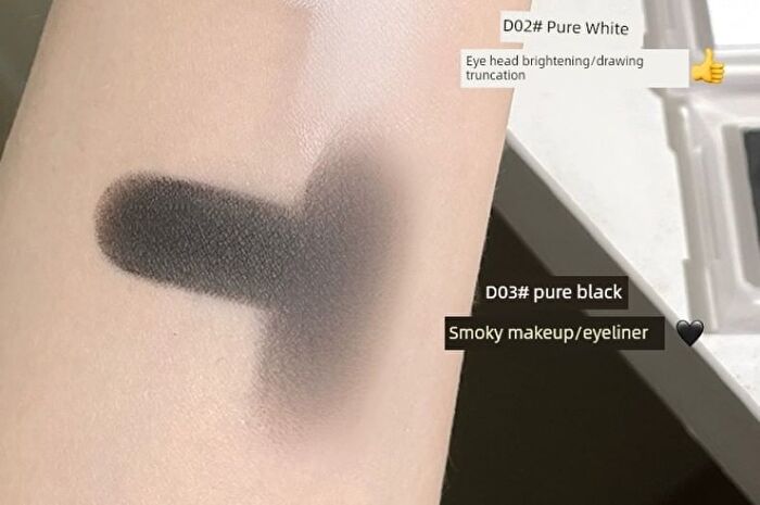 Gella\'s Monochrome Eyeshadow - 3 Colors - #D02 Pure White