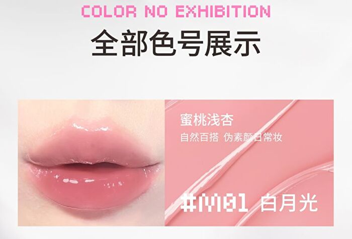 Neiyou Translucent Mirror Liquid Lipstick Pen - 6 Colors - M06# Nude Pink Brown - 3g